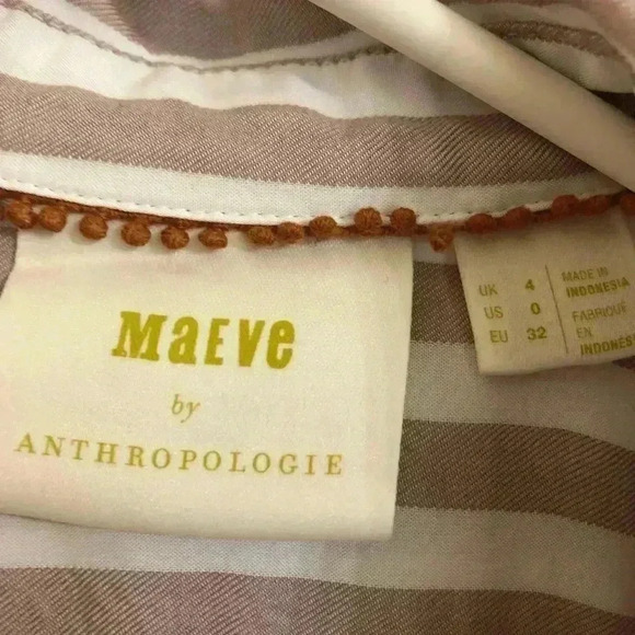 Anthropologie Maeve Striped Marianna Wrap  Top XS - Picture 8 of 15